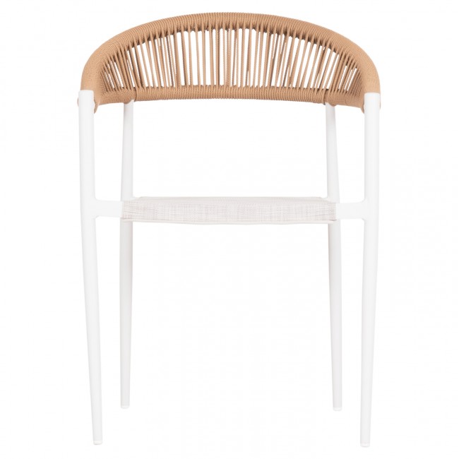 ΠΟΛΥΘΡΟΝΑ BERG HM6284.01 ΑΛΟΥΜΙΝΙΟ & TEXTILENE ΛΕΥΚΟ--P.E.TWISTED RATTAN 55x56x79Υεκ