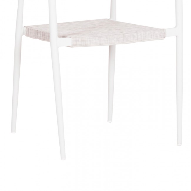 ΠΟΛΥΘΡΟΝΑ BERG HM6284.01 ΑΛΟΥΜΙΝΙΟ & TEXTILENE ΛΕΥΚΟ--P.E.TWISTED RATTAN 55x56x79Υεκ