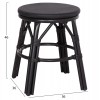 ΣΚΑΜΠΟ ΑΛΟΥΜΙΝΙΟΥ CHINO HM6285.02 BAMBOO LOOK & TEXTILENE ΣΕ ΜΑΥΡΟ Φ36x46Υεκ.