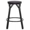 ΣΚΑΜΠΟ ΜΠΑΡ ΑΛΟΥΜΙΝΙΟΥ ΜΕΣΑΙΟΥ ΥΨΟΥΣ CHINO HM6286.02 BAMBOO LOOK & TEXTILENE ΜΑΥΡΟ 43x43x65Υεκ