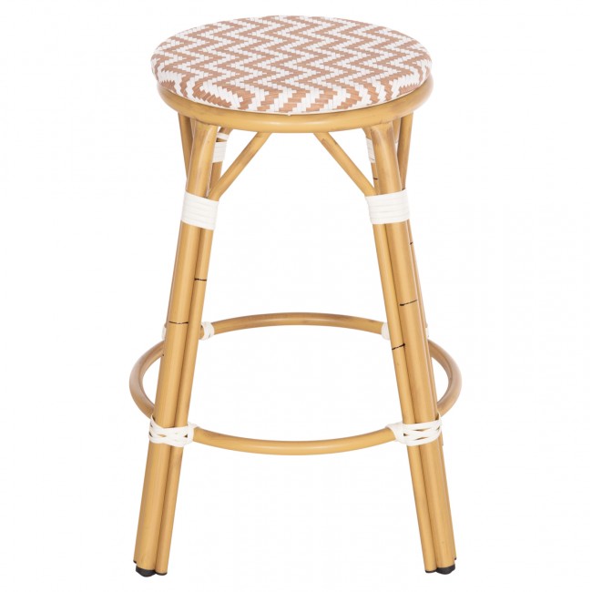ΣΚΑΜΠΟ ΑΛΟΥΜΙΝΙΟΥ ΜΕΣ.ΥΨΟΥΣ CHINO HM6286.04 BAMBOO LOOK ΦΥΣΙΚΟ & TEXTILENE 43x43x65Υεκ