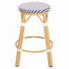 ΣΚΑΜΠΟ ΑΛΟΥΜΙΝΙΟΥ ΜΕΣ.ΥΨΟΥΣ CHINO HM6286.05 BAMBOO LOOK & TEXTILENE ΜΠΛΕ 43x43x65Υεκ