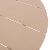ΤΡΑΠΕΖΙ ΣΤΡΟΓΓΥΛΟ ΑΛΟΥΜΙΝΙΟΥ HIGER HM6289.04 ΚΑΠΟΥΤΣΙΝΟ Φ90x74Yεκ.