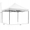 ΚΙΟΣΚΙ/GAZEBO MATTHEW HM6312 ΠΤΥΣΣΟΜΕΝΟ-ΣΚΕΛΕΤΟΣ ΜΕΤΑΛ.ΜΑΥΡΟΣ-ΛΕΥΚΟ ΥΦΑΣΜΑ 3x6x3,10Yμ