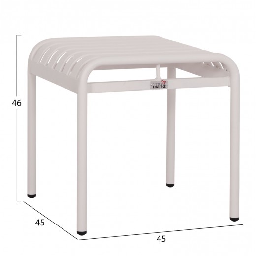 ΣΚΑΜΠΟ ΑΛΟΥΜΙΝΙΟΥ RACHEL HM6340.02 ΛΕΥΚΟ 45x45x46Υεκ.