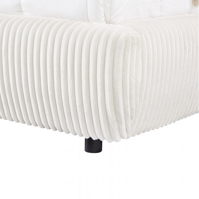 ΚΡΕΒΑΤΙ ΔΙΠΛΟ ΜΕ ΑΠΟΘ.ΧΩΡΟ KALLY HM729.03 ΜΠΕΖ FAUX FUR ΥΦΑΣΜΑ--ΣΤΡΩΜΑ 160x200εκ