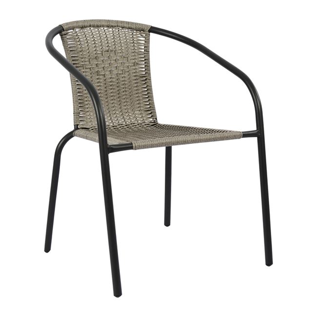 ΠΟΛΥΘΡΟΝΑ ΚΑΡΕΚΛΑ CAMEL HM5015.01 ΓΚΡΙ ΜΕΤΑΛΛΙΚΗ ΜΕ WICKER 48x48-53x72 εκ.