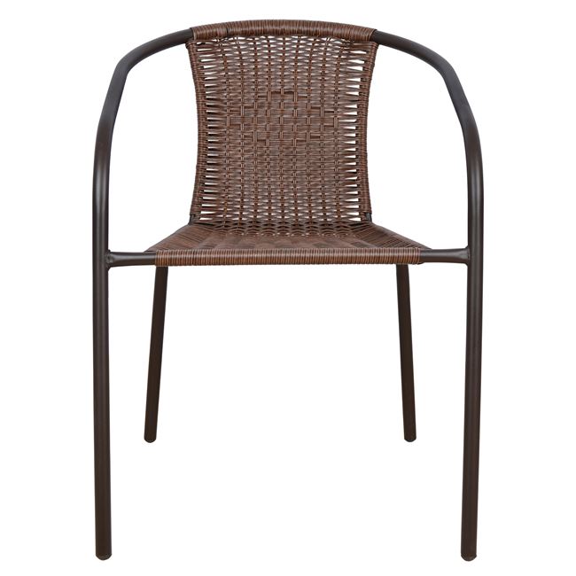 ΠΟΛΥΘΡΟΝΑ ΚΑΡΕΚΛΑ CAMEL HM5015.02 ΚΑΦΕ ΜΕΤΑΛΛΙΚΗ ΜΕ WICKER ΚΑΦΕ 48x48-53x72 cm