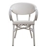 ΠΟΛΥΘΡΟΝΑ ΑΛΟΥΜΙΝΙΟΥ CLAY BAMBOO LOOK ΓΚΡΙ ΠΑΤΙΝΑ ΜΕ TEXTLINE HM5108 57x57x83cm