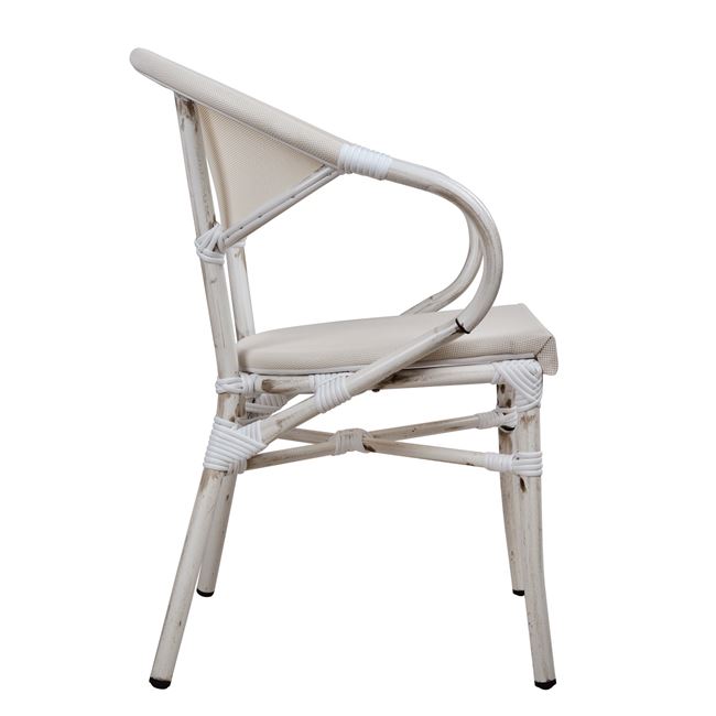 ΠΟΛΥΘΡΟΝΑ ΑΛΟΥΜΙΝΙΟΥ CLAY BAMBOO LOOK ΓΚΡΙ ΠΑΤΙΝΑ ΜΕ TEXTLINE HM5108 57x57x83cm