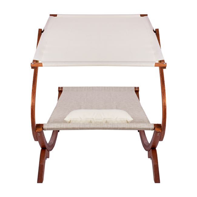 ΞΑΠΛΩΣΤΡΑ ΠΑΡΑΛΙΑΣ ΞΥΛΙΝΗ ΚΑΡΥΔΙ-ΜΠΕΖ ΜΕ ΣΚΙΑΣΤΡΟ COLBY HM5671.02 105X221X162Υ εκ.