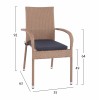 ΠΟΛΥΘΡΟΝΑ ΜΕΤΑΛΛΙΚΗ ANISHA HM5685.02 ΜΕ ΜΑΞΙΛΑΡΙ WICKER ΚΑΦΕ-ΜΟΚΑ ΣΤΟΙΒ/ΜΕΝΗ 56x60x94 εκ.