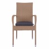 ΠΟΛΥΘΡΟΝΑ ΜΕΤΑΛΛΙΚΗ ANISHA HM5685.02 ΜΕ ΜΑΞΙΛΑΡΙ WICKER ΚΑΦΕ-ΜΟΚΑ ΣΤΟΙΒ/ΜΕΝΗ 56x60x94 εκ.