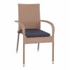 ΠΟΛΥΘΡΟΝΑ ΜΕΤΑΛΛΙΚΗ ANISHA HM5685.02 ΜΕ ΜΑΞΙΛΑΡΙ WICKER ΚΑΦΕ-ΜΟΚΑ ΣΤΟΙΒ/ΜΕΝΗ 56x60x94 εκ.