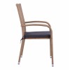 ΠΟΛΥΘΡΟΝΑ ΜΕΤΑΛΛΙΚΗ ANISHA HM5685.02 ΜΕ ΜΑΞΙΛΑΡΙ WICKER ΚΑΦΕ-ΜΟΚΑ ΣΤΟΙΒ/ΜΕΝΗ 56x60x94 εκ.