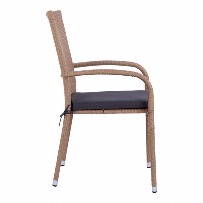 ΠΟΛΥΘΡΟΝΑ ΜΕΤΑΛΛΙΚΗ ANISHA HM5685.02 ΜΕ ΜΑΞΙΛΑΡΙ WICKER ΚΑΦΕ-ΜΟΚΑ ΣΤΟΙΒ/ΜΕΝΗ 56x60x94 εκ.