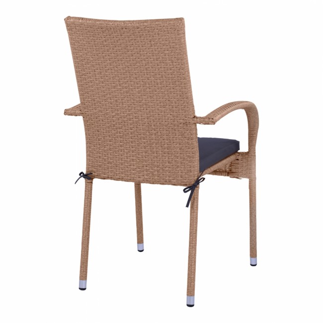 ΠΟΛΥΘΡΟΝΑ ΜΕΤΑΛΛΙΚΗ ANISHA HM5685.02 ΜΕ ΜΑΞΙΛΑΡΙ WICKER ΚΑΦΕ-ΜΟΚΑ ΣΤΟΙΒ/ΜΕΝΗ 56x60x94 εκ.