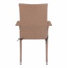 ΠΟΛΥΘΡΟΝΑ ΜΕΤΑΛΛΙΚΗ ANISHA HM5685.02 ΜΕ ΜΑΞΙΛΑΡΙ WICKER ΚΑΦΕ-ΜΟΚΑ ΣΤΟΙΒ/ΜΕΝΗ 56x60x94 εκ.