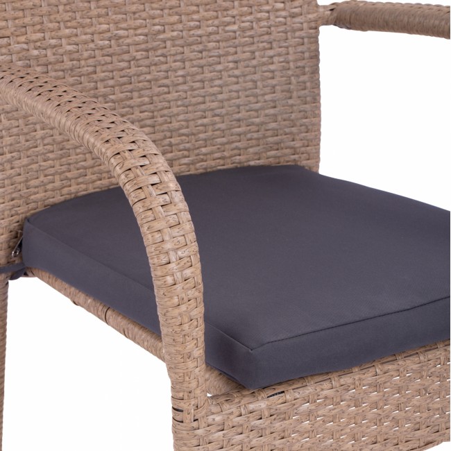ΠΟΛΥΘΡΟΝΑ ΜΕΤΑΛΛΙΚΗ ANISHA HM5685.02 ΜΕ ΜΑΞΙΛΑΡΙ WICKER ΚΑΦΕ-ΜΟΚΑ ΣΤΟΙΒ/ΜΕΝΗ 56x60x94 εκ.