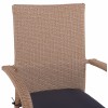 ΠΟΛΥΘΡΟΝΑ ΜΕΤΑΛΛΙΚΗ ANISHA HM5685.02 ΜΕ ΜΑΞΙΛΑΡΙ WICKER ΚΑΦΕ-ΜΟΚΑ ΣΤΟΙΒ/ΜΕΝΗ 56x60x94 εκ.