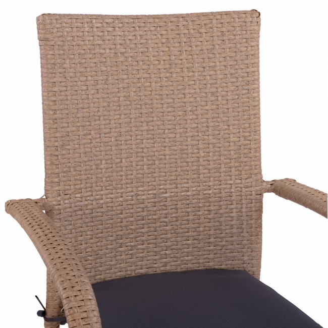 ΠΟΛΥΘΡΟΝΑ ΜΕΤΑΛΛΙΚΗ ANISHA HM5685.02 ΜΕ ΜΑΞΙΛΑΡΙ WICKER ΚΑΦΕ-ΜΟΚΑ ΣΤΟΙΒ/ΜΕΝΗ 56x60x94 εκ.
