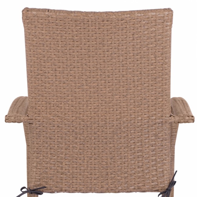 ΠΟΛΥΘΡΟΝΑ ΜΕΤΑΛΛΙΚΗ ANISHA HM5685.02 ΜΕ ΜΑΞΙΛΑΡΙ WICKER ΚΑΦΕ-ΜΟΚΑ ΣΤΟΙΒ/ΜΕΝΗ 56x60x94 εκ.