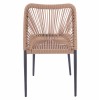 ΚΑΡΕΚΛΑ ΑΛΟΥΜΙΝΙΟΥ ΓΚΡΙ ΜΕ P.E.TWIST RATTAN ΜΠΕΖ HM5770.02 45x63x82Υ εκ.