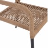 ΠΟΛΥΘΡΟΝΑ ΑΛΟΥΜΙΝΙΟΥ NOJO HM5771.02 ΓΚΡΙ ΜΕ P.E.TWIST RATTAN ΜΠΕΖ 55x63x82Y εκ.