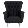 ΠΟΛΥΘΡΟΝΑ ΜΠΕΡΖΕΡΑ Τ. CHESTERFIELD ΣΕ ΧΡΩΜΑ ΜΑΥΡΟ HM9217.01 87x88x100 εκ.