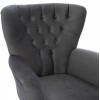 ΠΟΛΥΘΡΟΝΑ ΜΠΕΡΖΕΡΑ Τ. CHESTERFIELD ΒΕΛΟΥΔΟ ΓΚΡΙ HM9217.20 87x88x100 εκ.