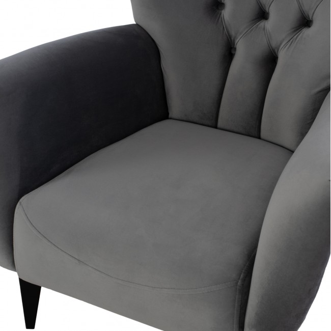 ΠΟΛΥΘΡΟΝΑ ΜΠΕΡΖΕΡΑ Τ. CHESTERFIELD ΒΕΛΟΥΔΟ ΓΚΡΙ HM9217.20 87x88x100 εκ.