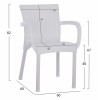 ΠΟΛΥΘΡΟΝΑ ΠΟΛΥΠΡΟΠΥΛΕΝΙΟΥ RATTAN ΠΟΔΙ ALU HM5591.01 ΧΡΩΜΑ ΛΕΥΚΟ 60x60x82 cm
