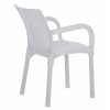 ΠΟΛΥΘΡΟΝΑ ΠΟΛΥΠΡΟΠΥΛΕΝΙΟΥ RATTAN ΠΟΔΙ ALU HM5591.01 ΧΡΩΜΑ ΛΕΥΚΟ 60x60x82 cm