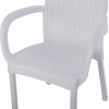 ΠΟΛΥΘΡΟΝΑ ΠΟΛΥΠΡΟΠΥΛΕΝΙΟΥ RATTAN ΠΟΔΙ ALU HM5591.01 ΧΡΩΜΑ ΛΕΥΚΟ 60x60x82 cm