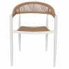 ΠΟΛΥΘΡΟΝΑ ΑΛΟΥΜΙΝΙΟΥ GRET HM5854.01 ΛΕΥΚΗ PE RATTAN ΜΠΕΖ 56x55,5x78Υεκ.