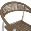 ΠΟΛΥΘΡΟΝΑ ΑΛΟΥΜΙΝΙΟΥ GRET HM5854.01 ΛΕΥΚΗ PE RATTAN ΜΠΕΖ 56x55,5x78Υεκ.