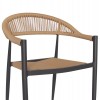 ΠΟΛΥΘΡΟΝΑ ΑΛΟΥΜΙΝΙΟΥ GRET HM5854.02 ΑΝΘΡΑΚΙ PΕ RATTAN ΜΠΕΖ 56x55,5x78Υ εκ.