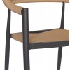 ΠΟΛΥΘΡΟΝΑ ΑΛΟΥΜΙΝΙΟΥ GRET HM5854.02 ΑΝΘΡΑΚΙ PΕ RATTAN ΜΠΕΖ 56x55,5x78Υ εκ.