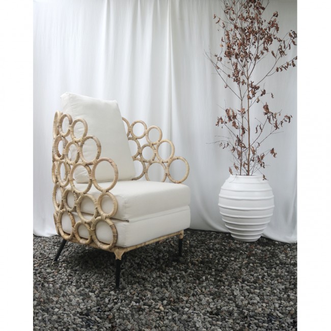 ΠΟΛΥΘΡΟΝΑ RINGER HM9341 ΑΠΟ RATTAN-ΜΕΤΑΛΛΟ ΦΥΣΙΚΟ ΧΡΩΜΑ 65x69x86Y εκ.