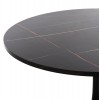 ΤΡΑΠΕΖΙ ΤΡΑΠΕΖΑΡΙΑΣ ΣΤΡΟΓΓΥΛΟ BLACK MARBLE HM9421.02 Φ90x74 εκ.