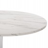 ΤΡΑΠΕΖΙ ΤΡΑΠΕΖΑΡΙΑΣ ROLLO HM9422.01 ΣΤΡΟΓΓΥΛΟ WHITE MARBLE Φ120x74Yεκ.