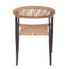 ΠΟΛΥΘΡΟΝΑ ΑΛΟΥΜΙΝΙΟΥ HM5854.12 ΑΝΘΡΑΚΙ PΕ RATTAN ΜΠΕΖ 56x60x78 εκ.