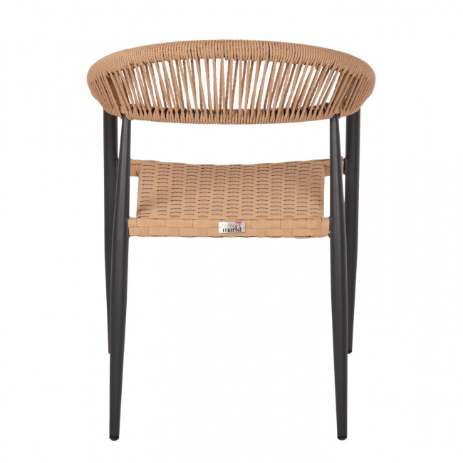 ΠΟΛΥΘΡΟΝΑ ΑΛΟΥΜΙΝΙΟΥ HM5854.12 ΑΝΘΡΑΚΙ PΕ RATTAN ΜΠΕΖ 56x60x78 εκ.