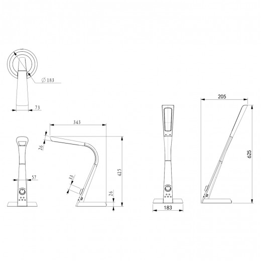 ΦΩΤΙΣΤΙΚΟ ΓΡΑΦΕΙΟΥ LED BLAIN PRO HM4451.08 ΑΣΗΜΙ ΧΡΩΜΑ 34,3x18,3x42,5Υεκ.