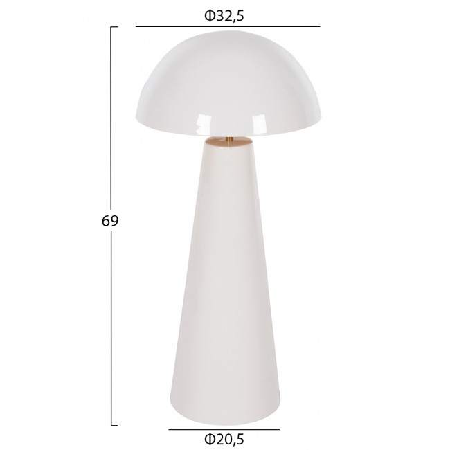 ΕΠΙΤΡΑΠΕΖΙΟ ΦΩΤΙΣΤΙΚΟ SMUSH HM4258.03 ΜΕΤΑΛΛΟ ΣΕ ΛΕΥΚΟ-ΡΥΘΜΙΖΟΜΕΝΟ ΚΑΠΕΛΟ Φ32,5x69Υεκ.