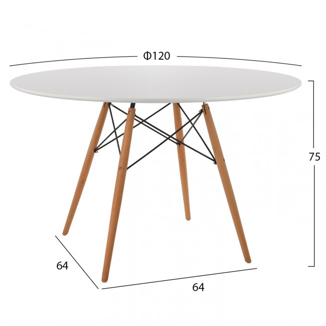 ΣΕΤ ΤΡΑΠΕΖΑΡΙΑΣ 5ΤΜΧ MAGGIE HM21186 MDF TOP & ΠΟΛΥΠΡΟΠΥΛΕΝΙΟ ΣΕ ΛΕΥΚΟ ΧΡΩΜΑ