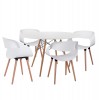 ΣΕΤ ΤΡΑΠΕΖΑΡΙΑΣ 5ΤΜΧ MAGGIE HM21186 MDF TOP & ΠΟΛΥΠΡΟΠΥΛΕΝΙΟ ΣΕ ΛΕΥΚΟ ΧΡΩΜΑ