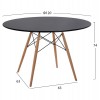 ΣΕΤ ΤΡΑΠΕΖΑΡΙΑΣ 5ΤΜΧ MAGGIE HM21187 MDF TOP & ΠΟΛΥΠΡΟΠΥΛΕΝΙΟ ΣΕ ΜΑΥΡΟ ΧΡΩΜΑ