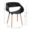 ΣΕΤ ΤΡΑΠΕΖΑΡΙΑΣ 5ΤΜΧ MAGGIE HM21187 MDF TOP & ΠΟΛΥΠΡΟΠΥΛΕΝΙΟ ΣΕ ΜΑΥΡΟ ΧΡΩΜΑ