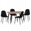 ΣΕΤ ΤΡΑΠΕΖΑΡΙΑΣ 5ΤΜΧ ALIZA HM11196.09 MDF TOP-ΒΕΛΟΥΔΟ & ΜΕΤΑΛΛΟ ΣΕ ΜΑΥΡΟ